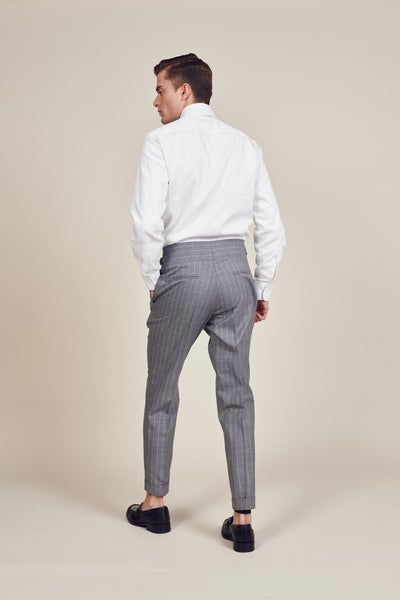 Grey Wallstreet Trousers