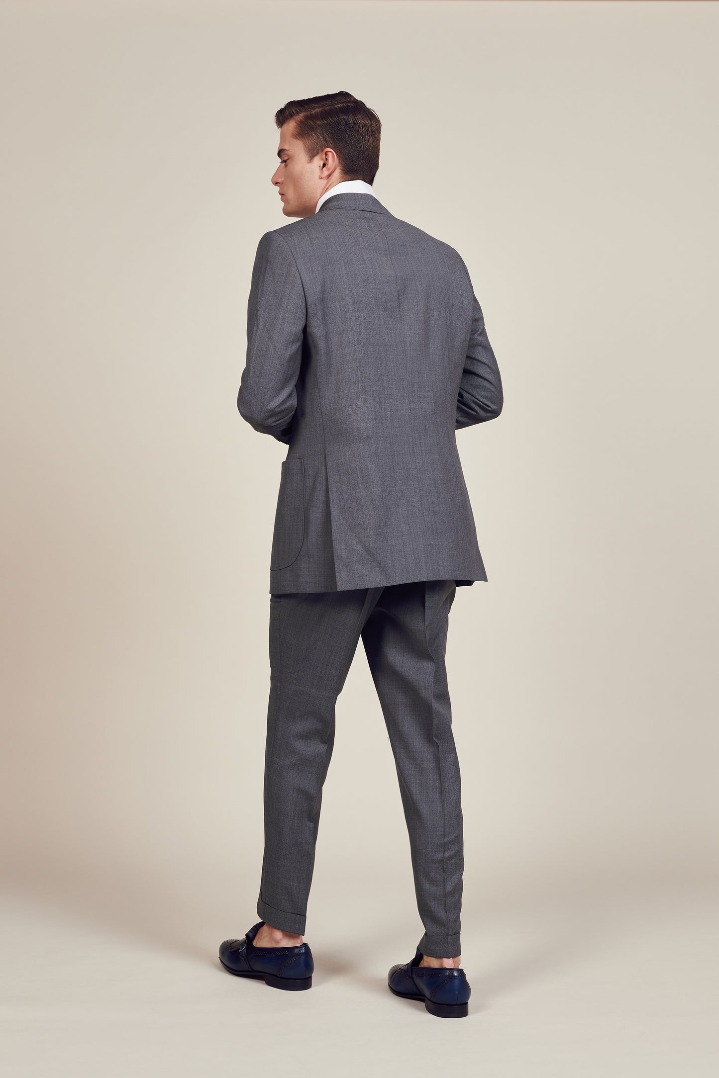 Dark Grey Vintage Patch Pocket Suit