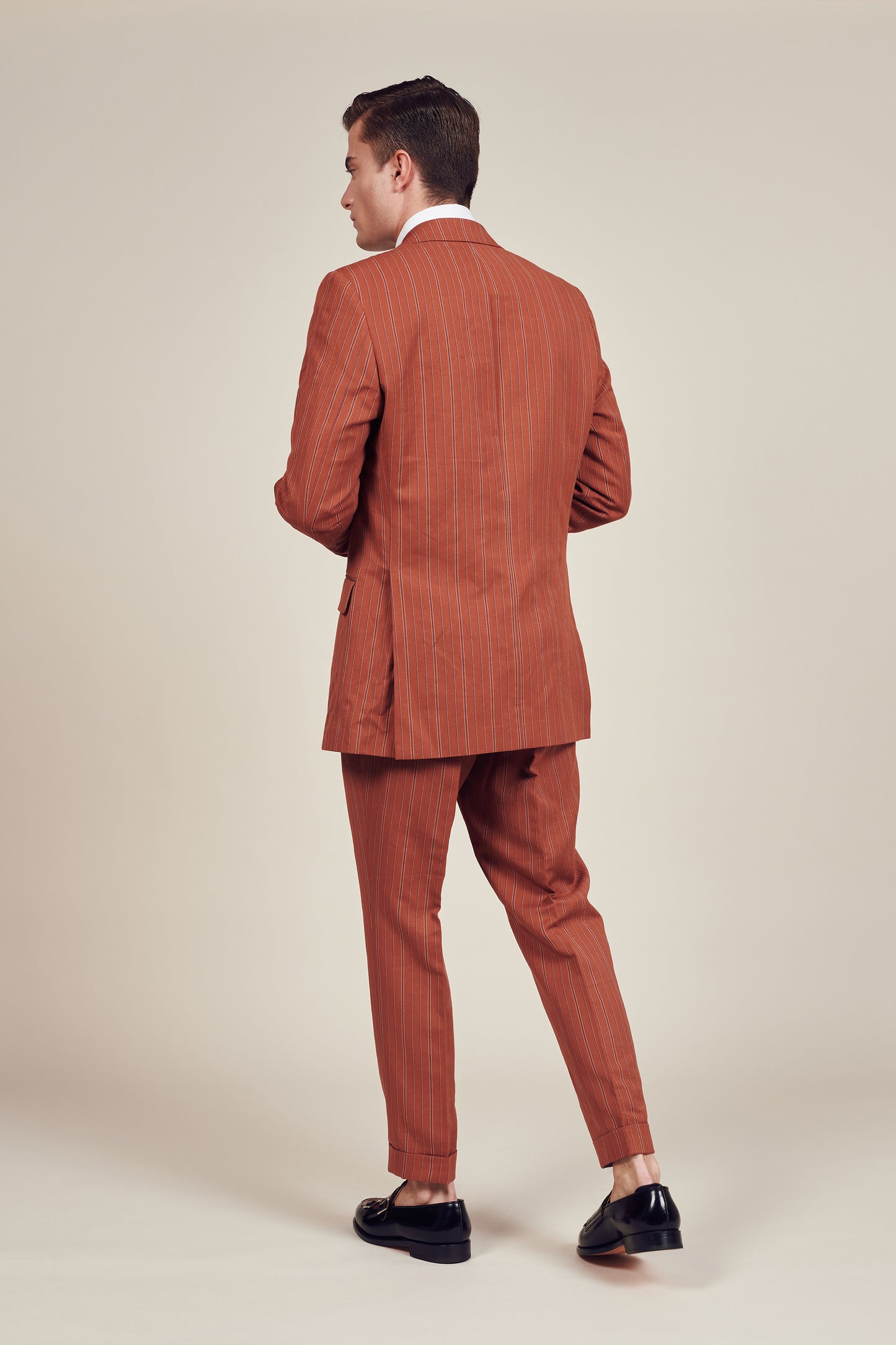 Orange 1 Button Suit