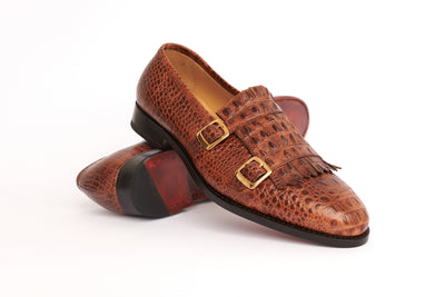 Murcielago Baby Croco Cognac