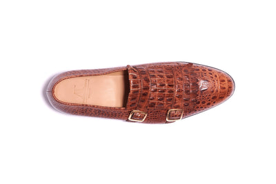 Murcielago Baby Croco Cognac