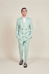 Light Green Double Breasted suit