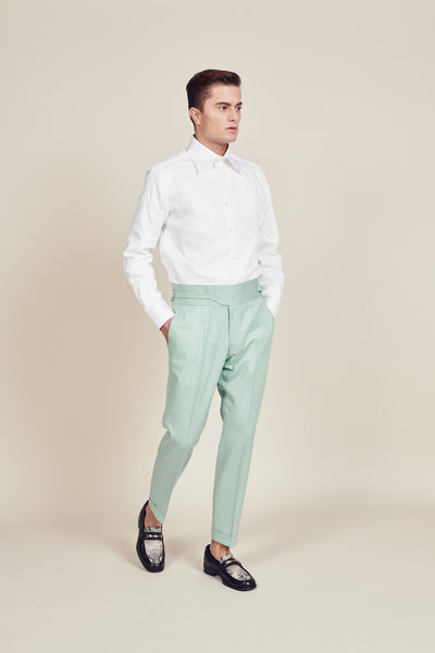 Light Green Double Breasted suit