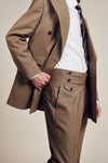 Brown Double Breasted Vintage Suit Flapped