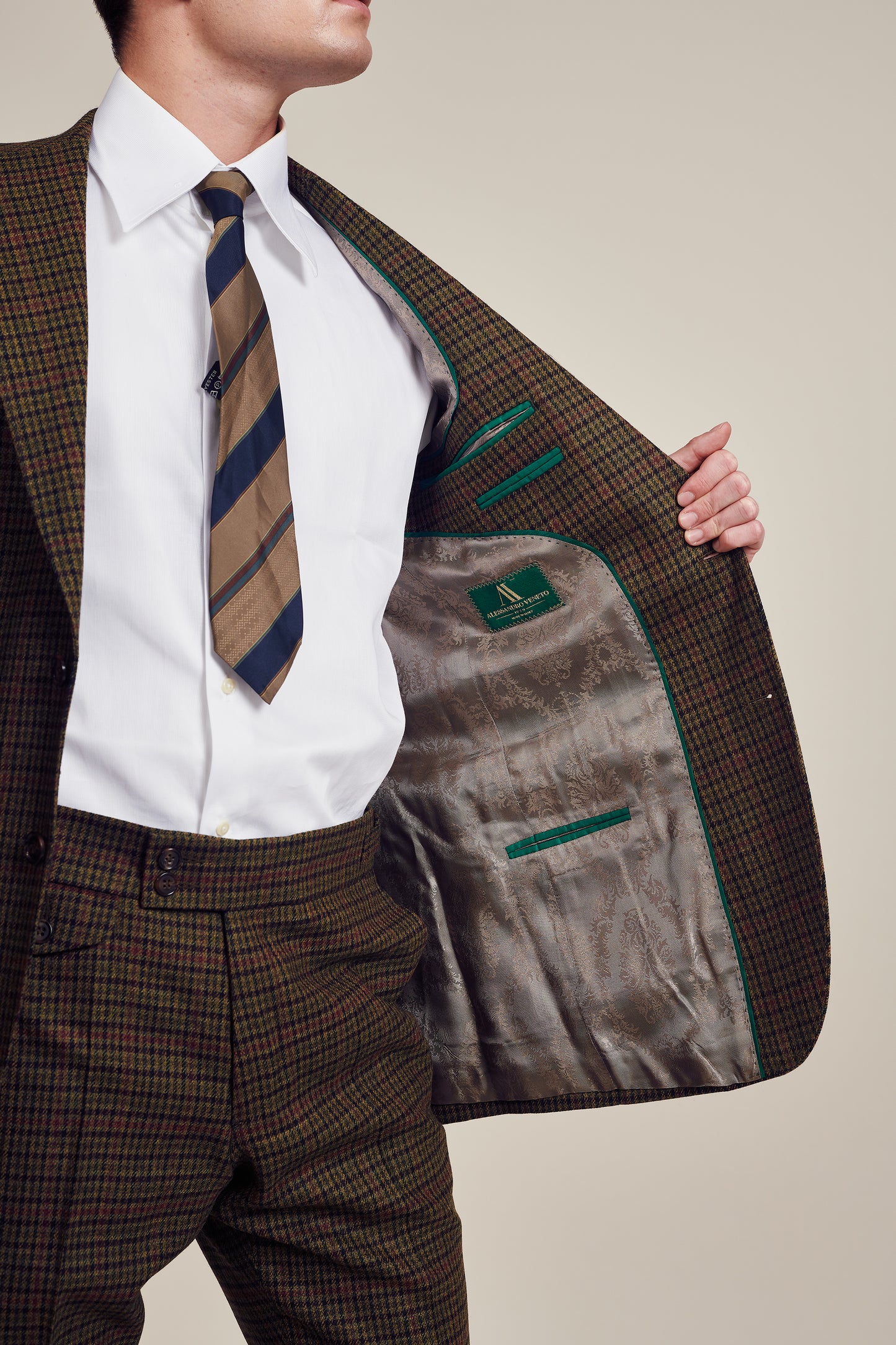 Classic British Check Green Suit