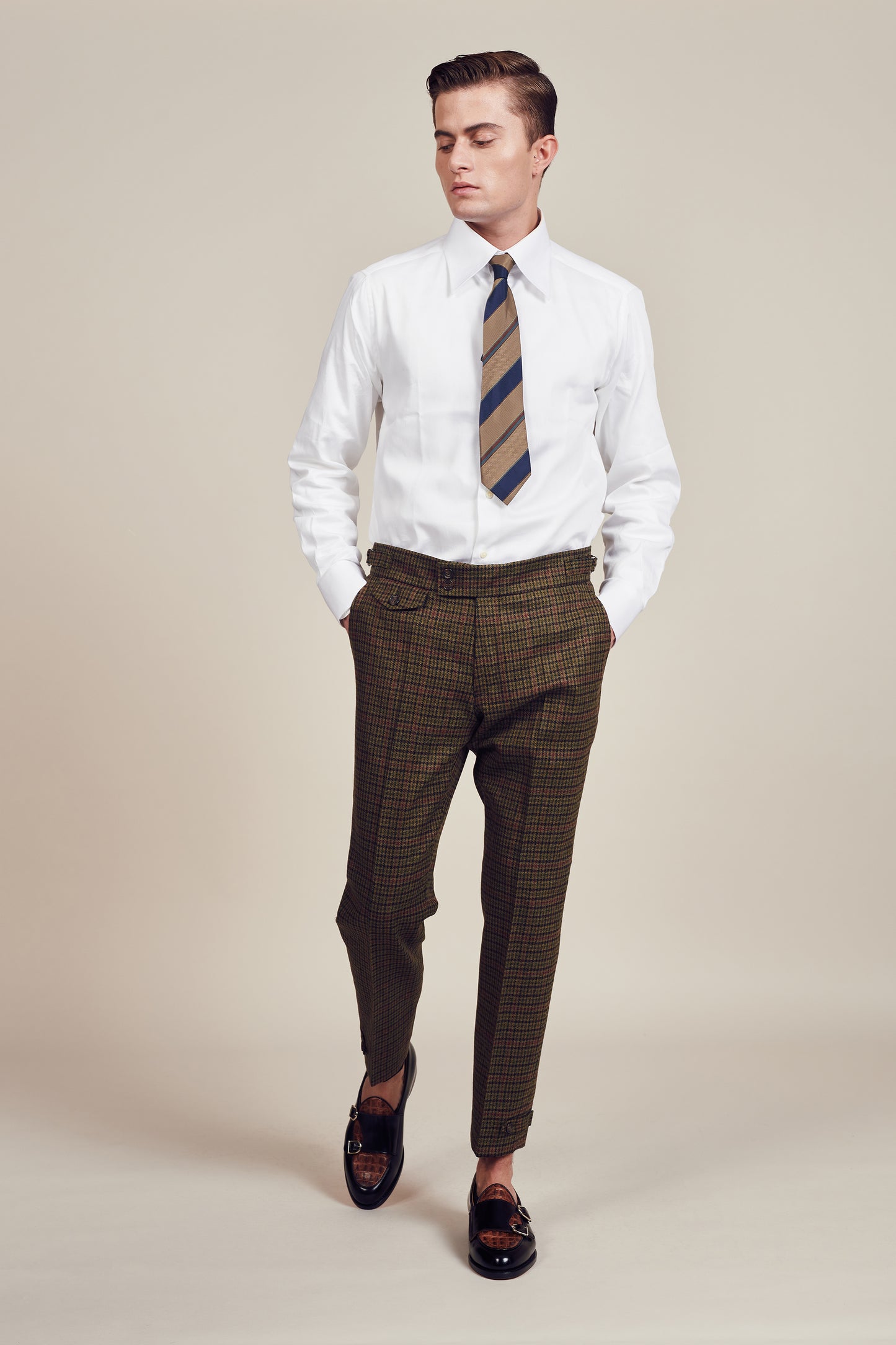 Classic British Check Green Suit
