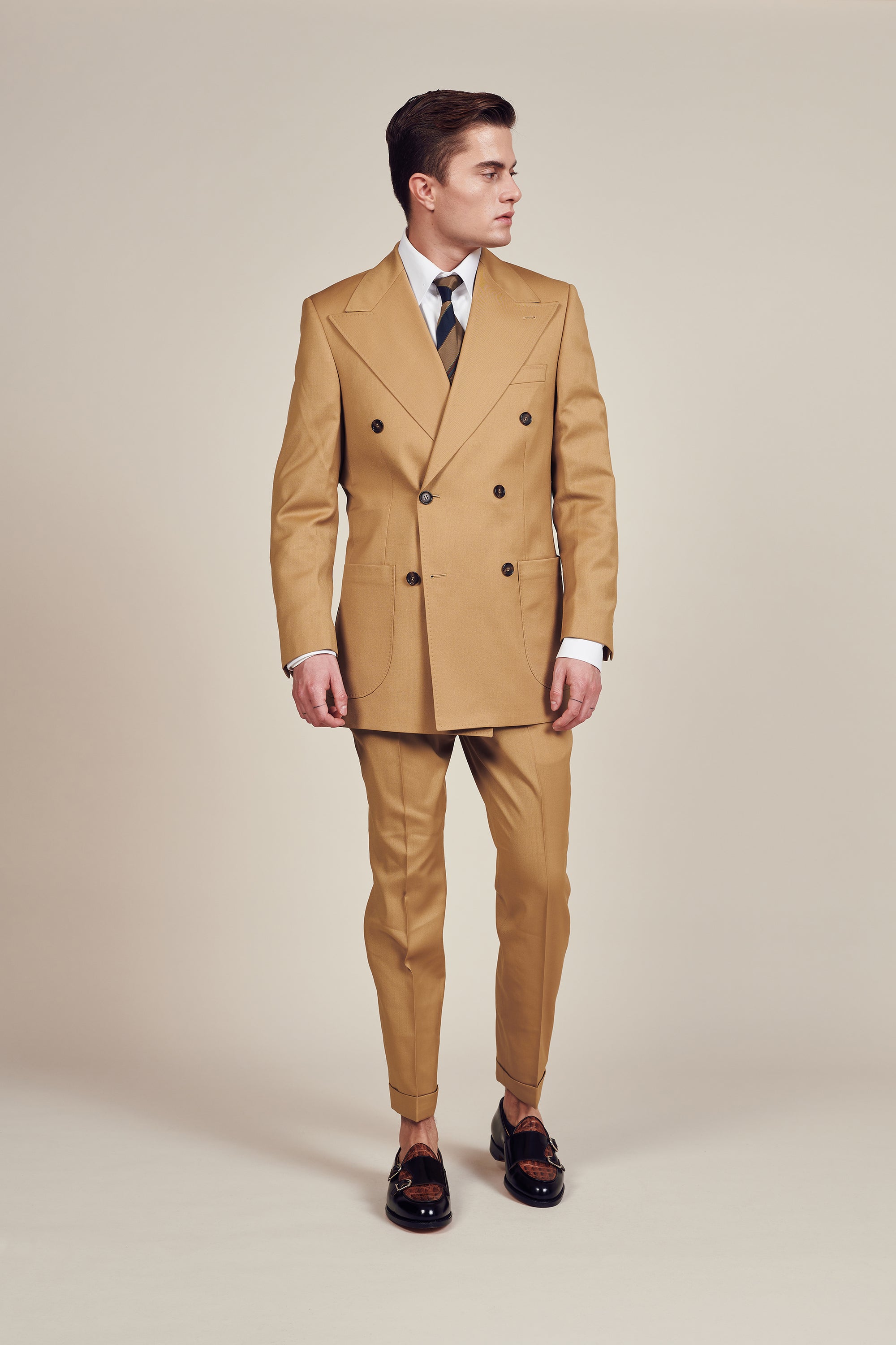 Camel colour store coat pant