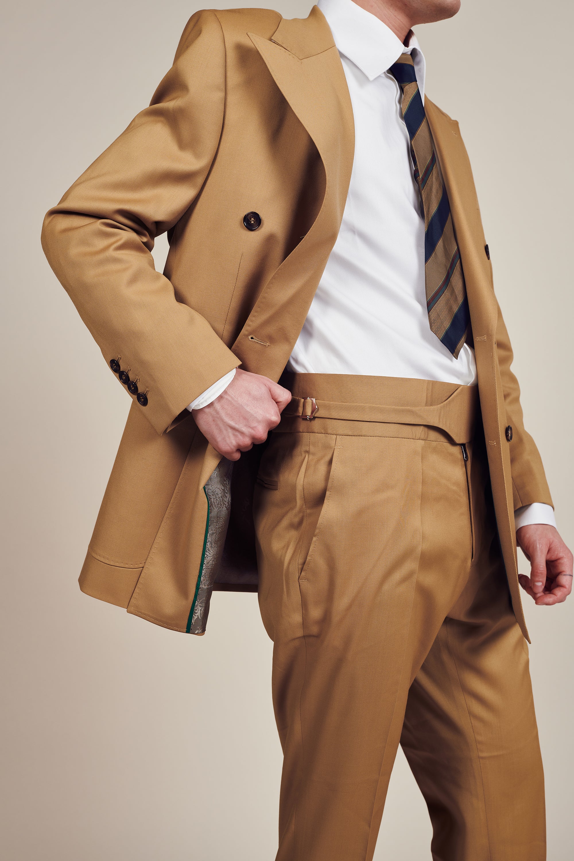 Camel coat suit hot sale