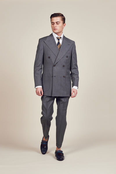 Dark Grey Vintage Patch Pocket Suit