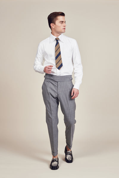 Grey Wallstreet Trousers