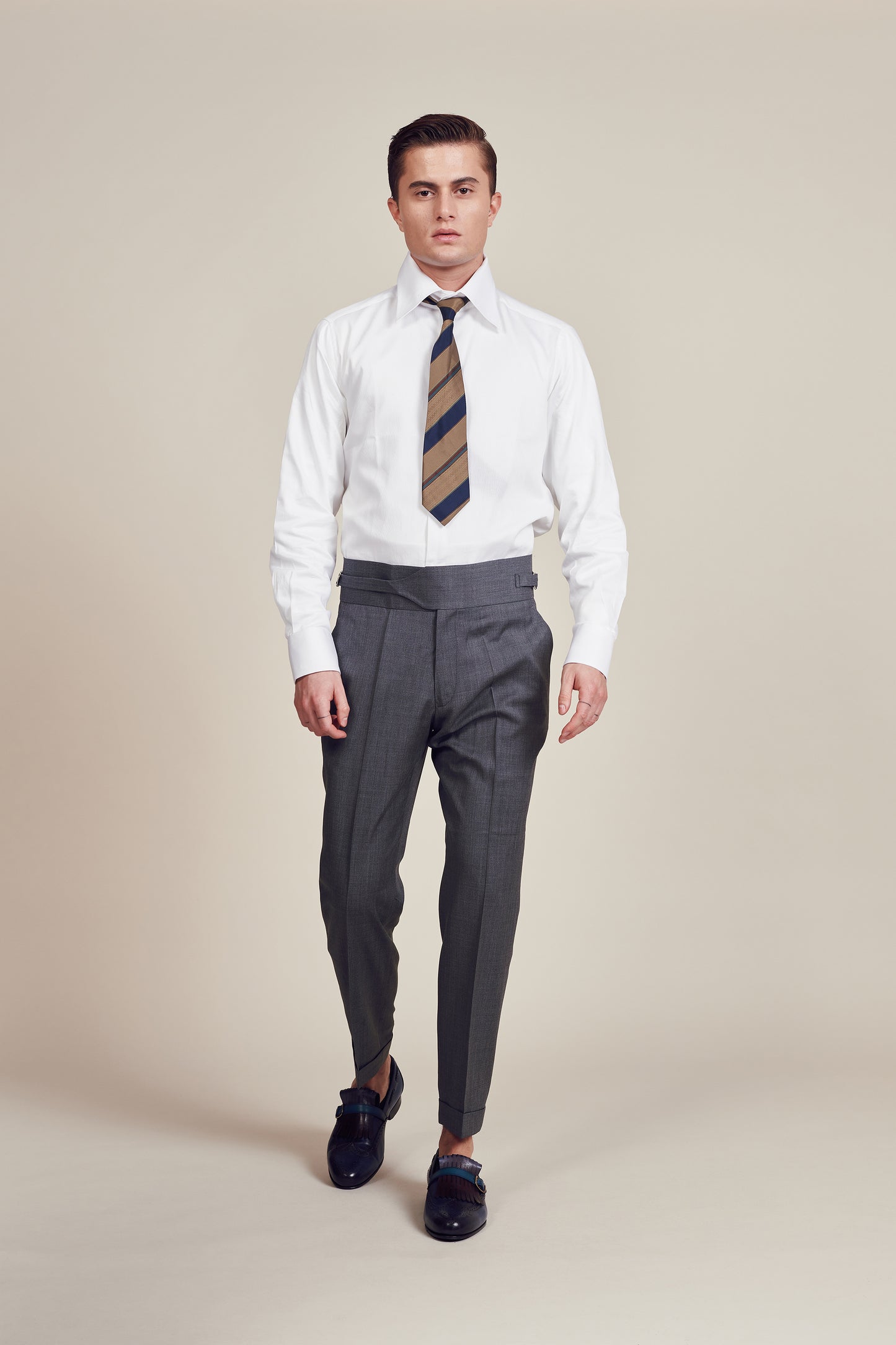 Dark Grey Vintage Patch Pocket Suit