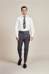 Dark Grey Stripes Vintage Trousers