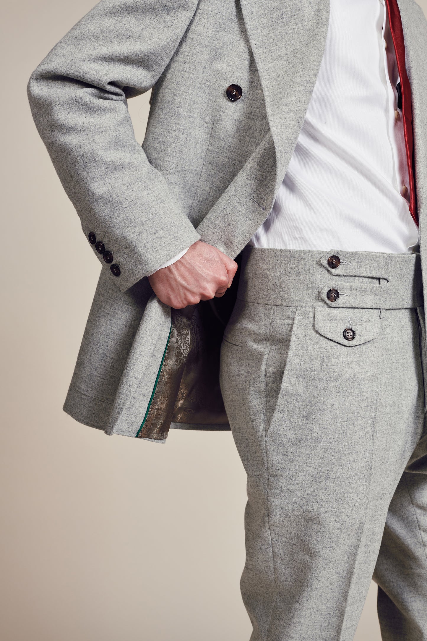 Light Grey Double Breasted Suit