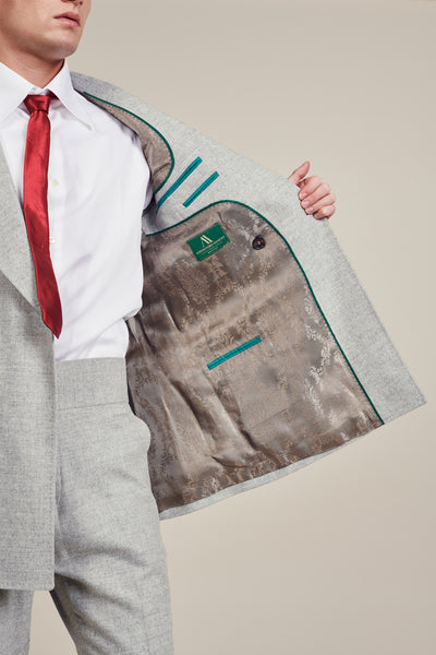 Light Grey Double Breasted Suit