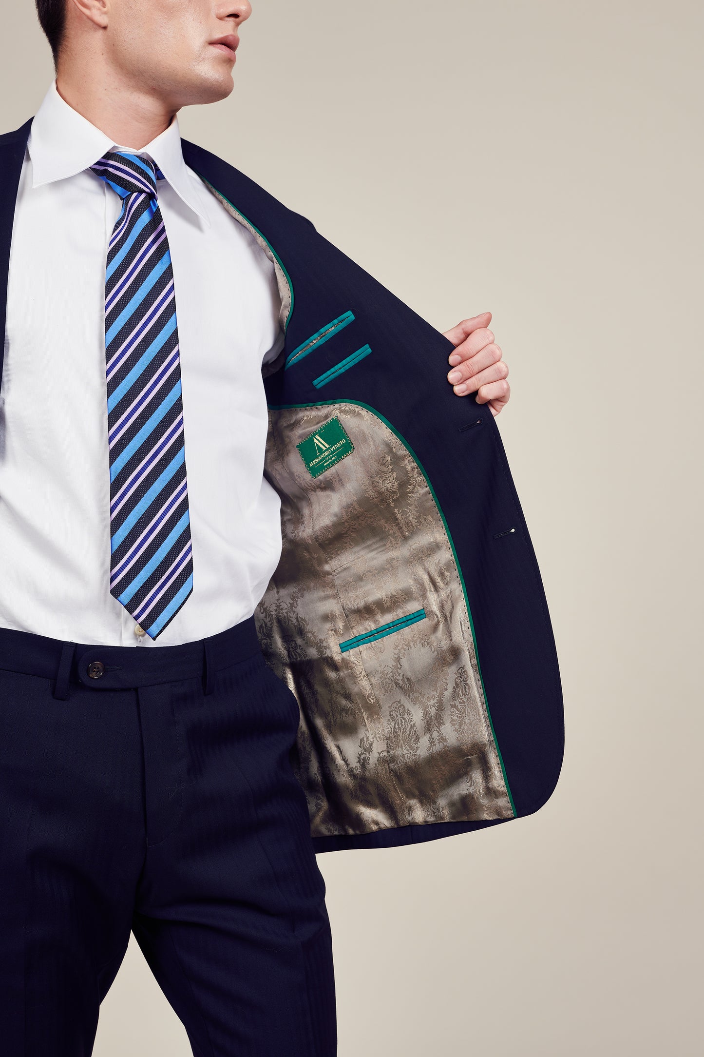 Blue Classic flip pocket suit